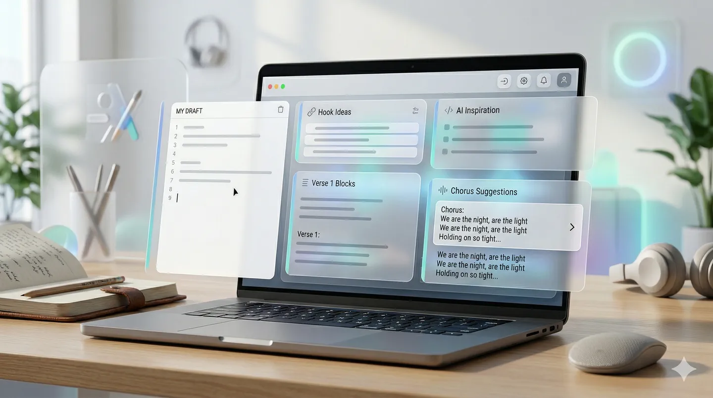 Lyric drafting workflow for song development